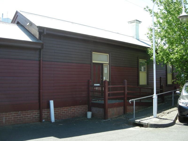 Southeast elevation of the Platform 1 building viewed from the carparking area