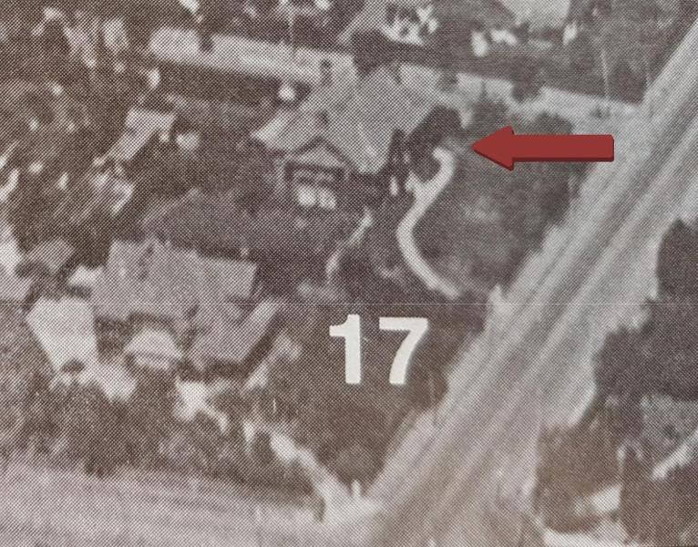 Figure 3. A 1927 oblique aerial showing the house and property from the north (Nigro &amp; Foster, 1996: n.p.).