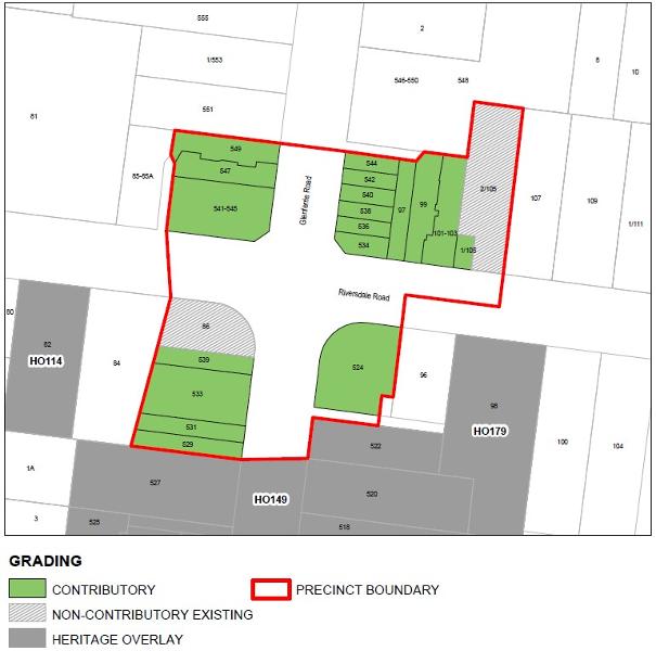 Glenferrie and Riversdale Roads Commercial Precinct Map