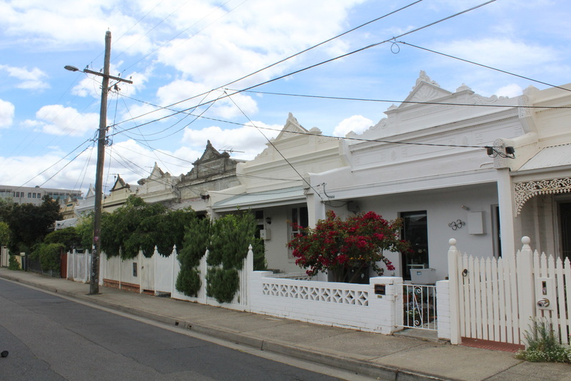 View along terrace row