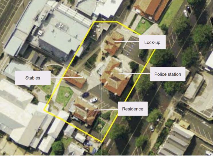 Former Police Station Complex aerial diagram
