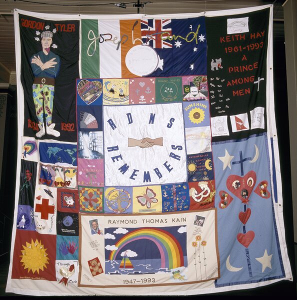 Victorian AIDS Memorial Quilt Block B077