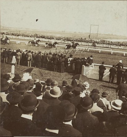 1890 hurdles race looking south