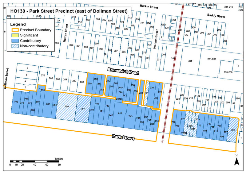 Park Street Precinct Map (east of Dollman Street)