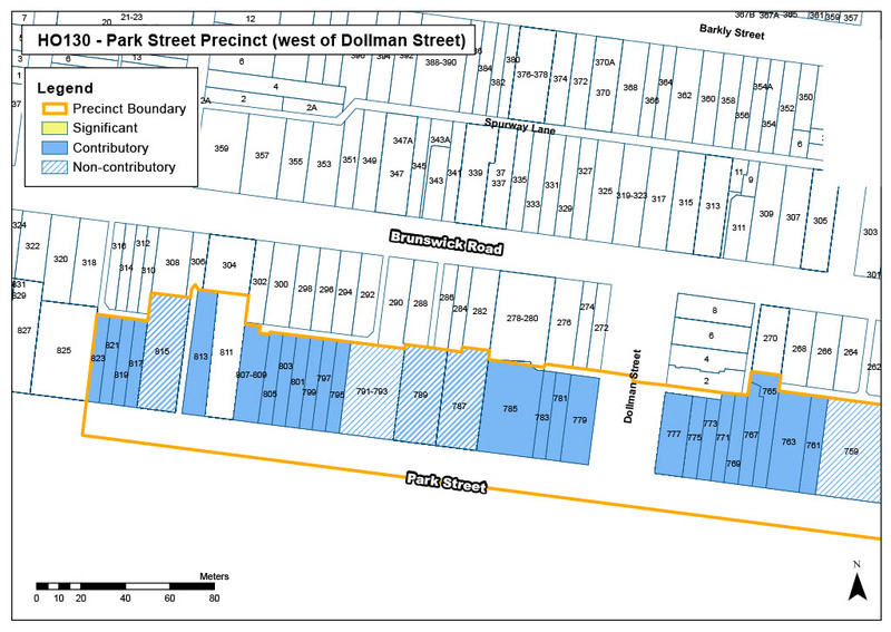Park Street Precinct Map (west of Dollman Street)