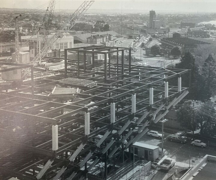 August 1977 the State Government Offices under construction