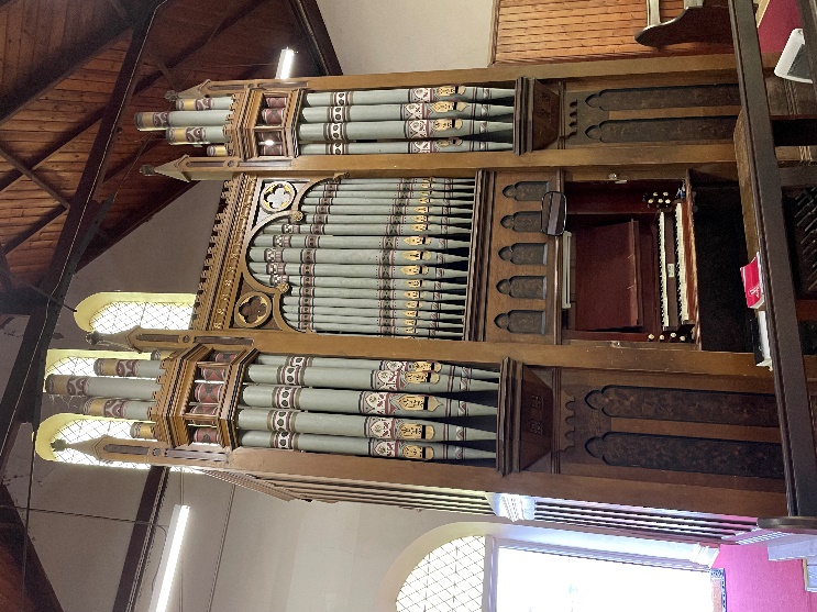 Organ located at the southern end of the church