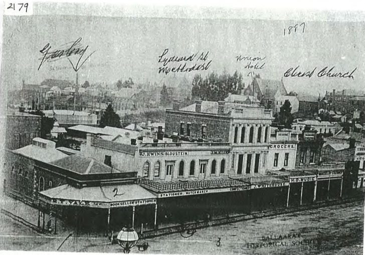 Union Hotel in 1887 showing additional floor